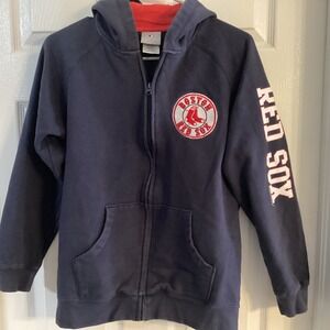 Boston Red Sox MLB Baseball Navy Blue Zip Up Hoodie small